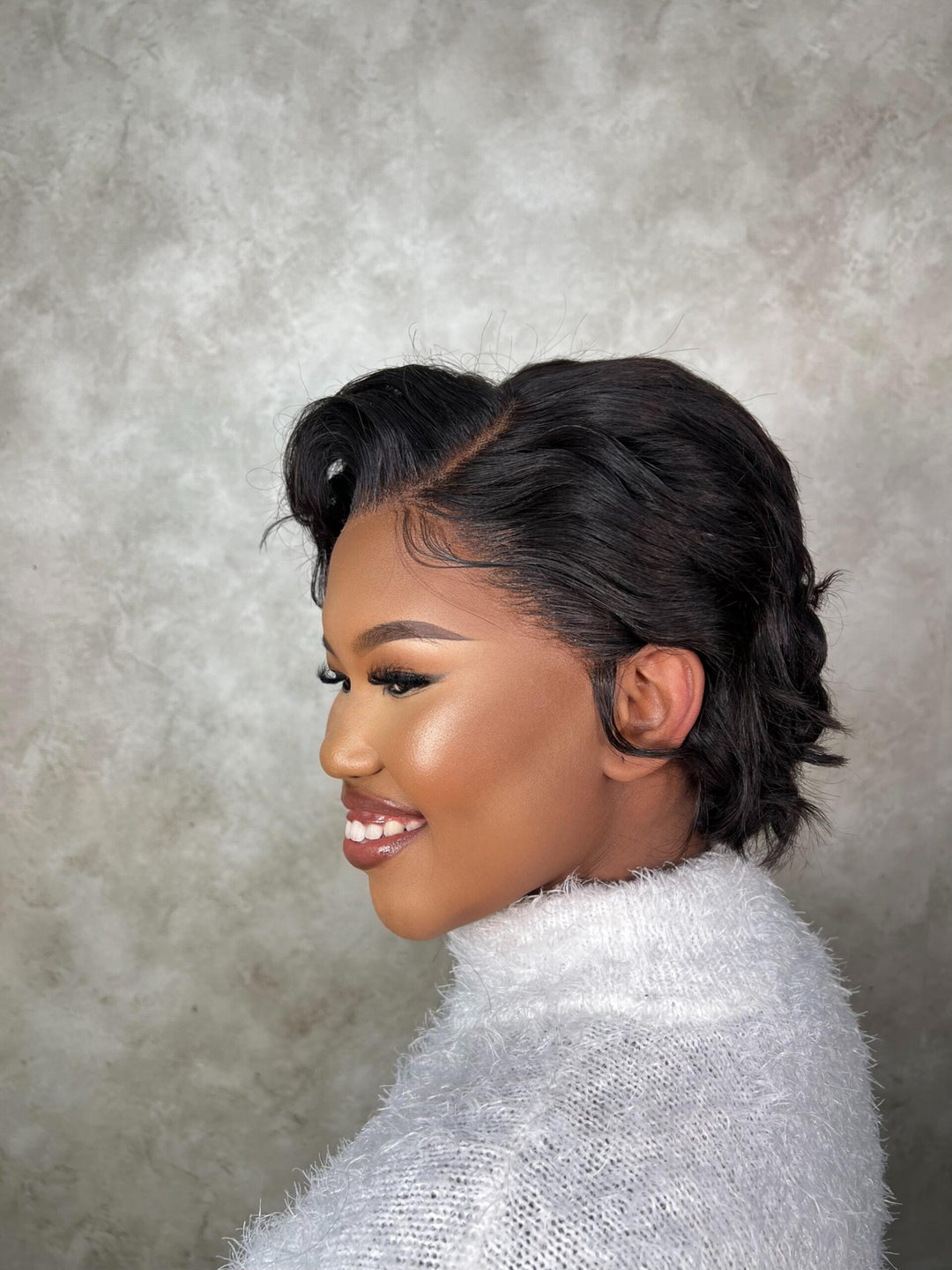 Straight pixie- 13x4 Lace Front| black