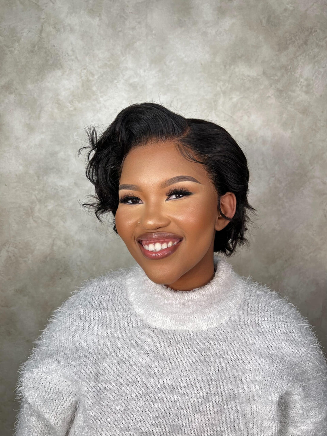 Straight pixie- 13x4 Lace Front| black