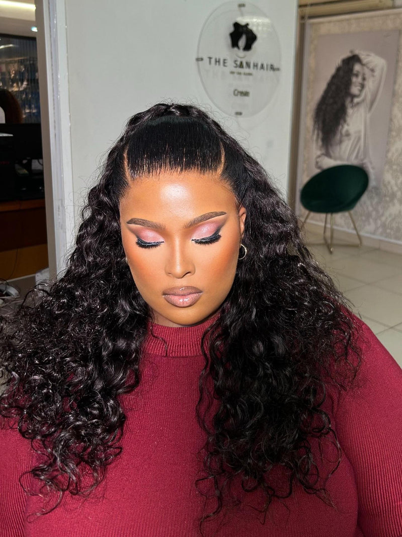16-24" Romance Curl Double Drawn Wig- 13x4 Lace Front| Black