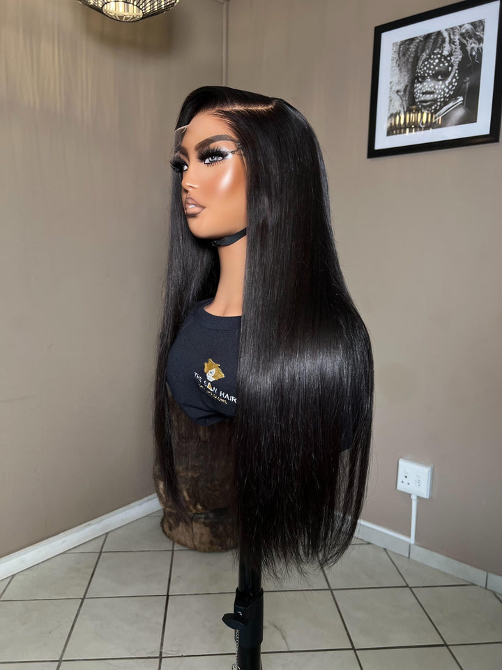 16-28" Straight Vietnamese Wig- 5x5 HD Lace Closure| Black