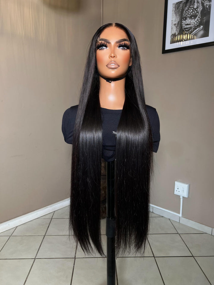 16-28" Straight Vietnamese Wig- 5x5 HD Lace Closure| Black