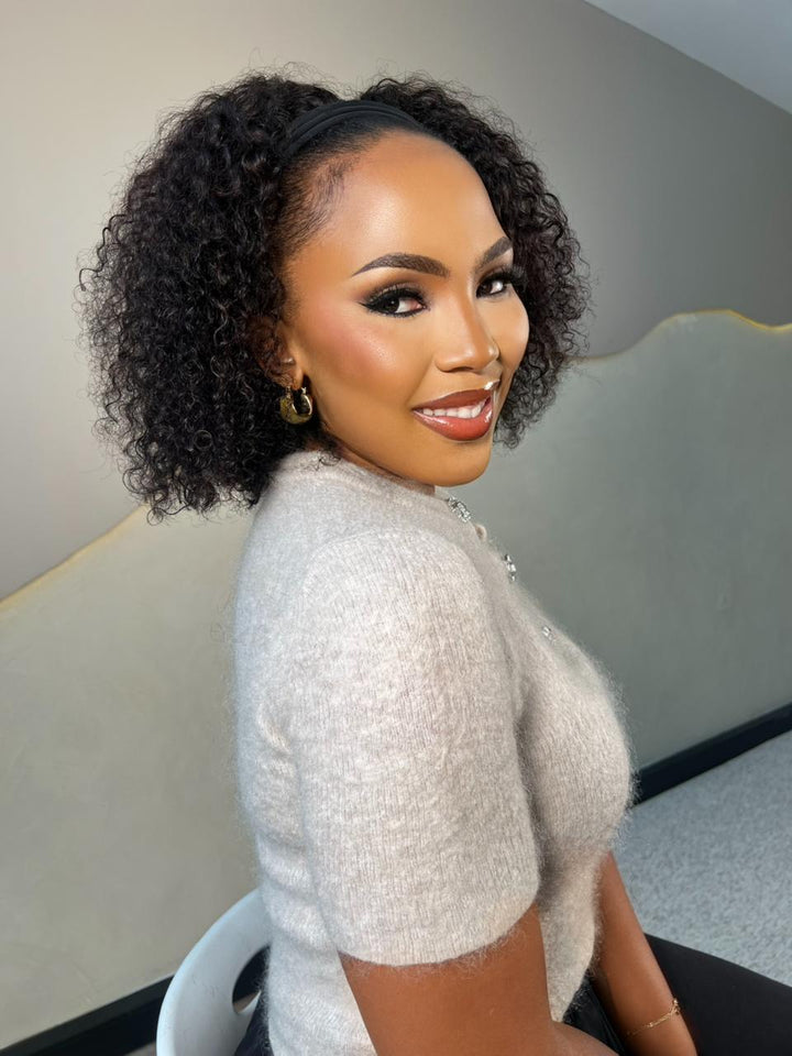 14" Jerry Curl Headband Wig
