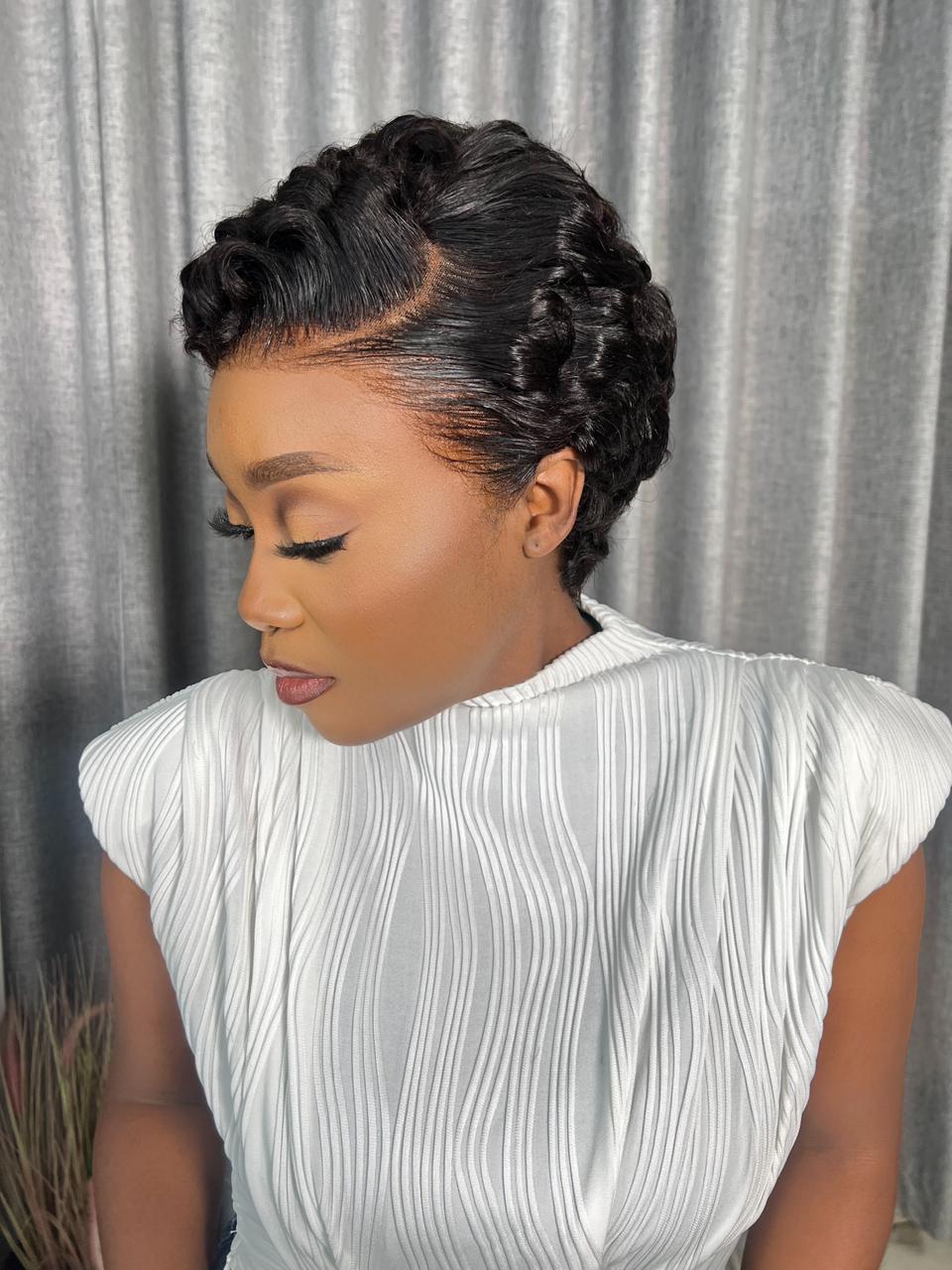 Straight pixie- 13x4 Lace Front