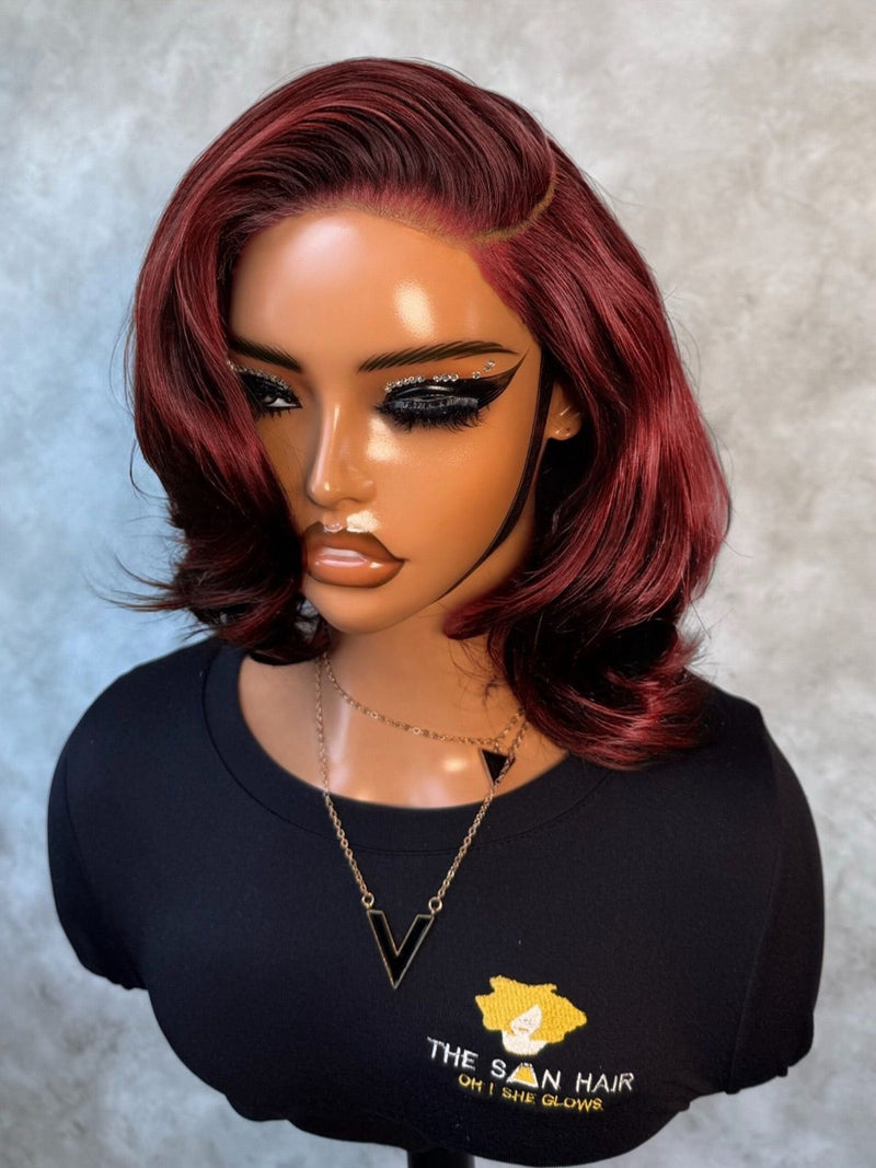 12" Double Drawn Wig- 5x5 HD Lace Closure| Gail Styled| Various Colours