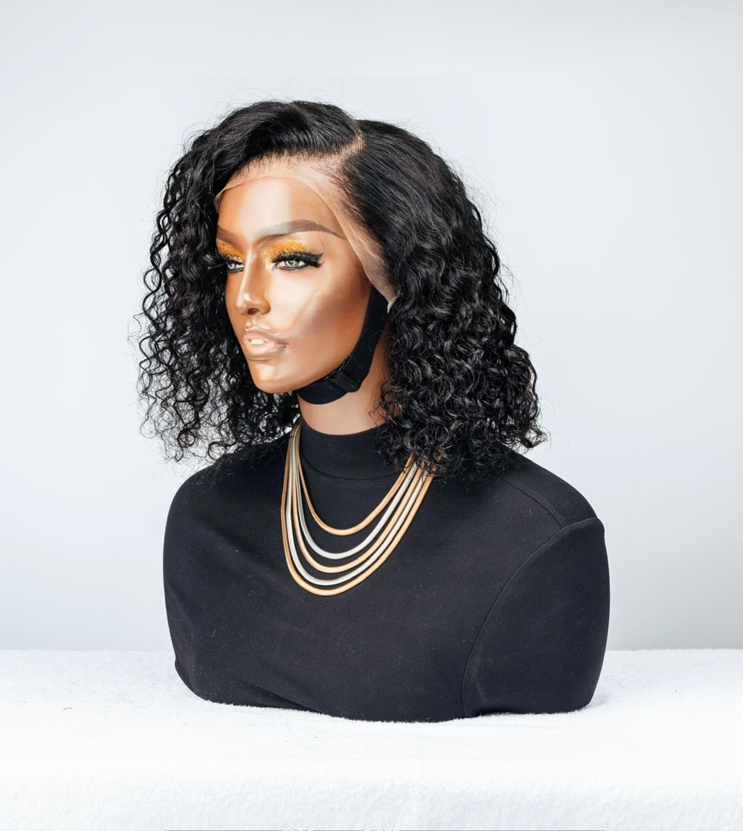 10-12" Malaysian Water Wave Bob Wig- 13x4 Lace Front| Black
