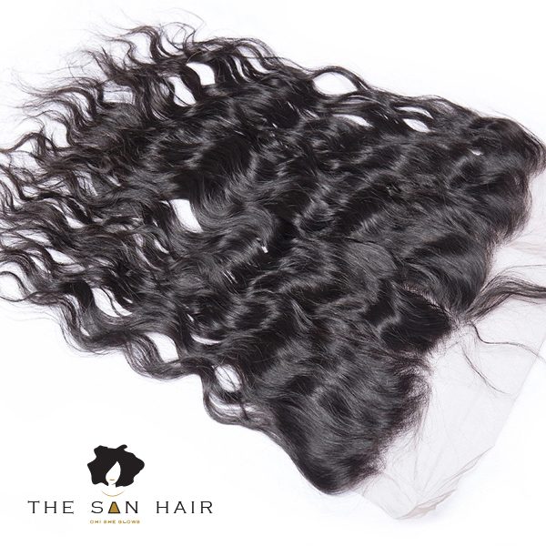 Water wave 13x4 closure Pre Plucked 120% Density The San Hair Natural Color 100% Human Hair (2)