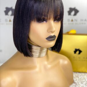 Straight Peruvian Bob Fringe Wig
