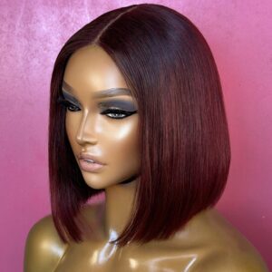 Kim K Double-Drawn Bob Wig (2×6) (With Colour)