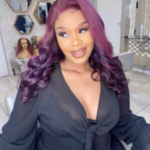 Straight Peruvian Purple Wig (4×4)