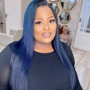 Straight Peruvian Smokey Blue Wig (4×4)