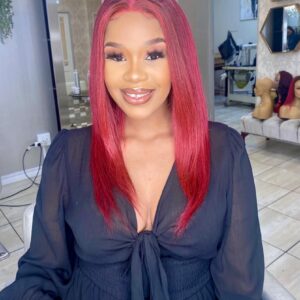 Straight Peruvian Red Rose Wig (4X4)