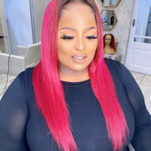 Straight Peruvian Fire Red Wig (4×4)