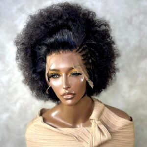 Afro Kinky Wig for black woman with a full lace frontal.