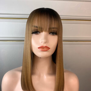 Straight Peruvian Bob Fringe Blonde Wig