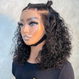 Rose Curl Double Drawn Bob 13×4