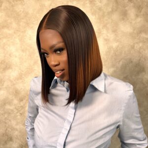 14″ Straight (4×4) Wig Ombre