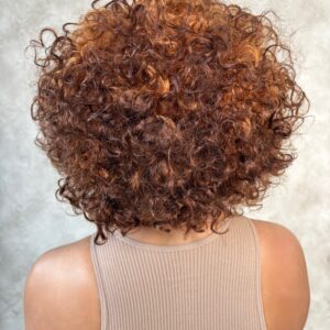Rose Curl Double Drawn Fringe Brown with Highlights