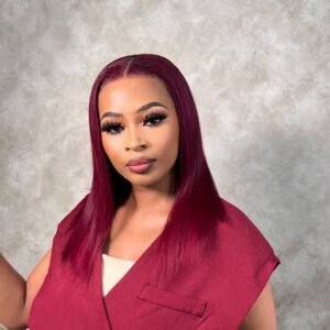 Straight Peruvian Burgundy Bob (13×4) Wig