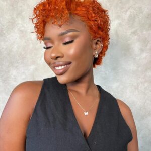 Hazel Wig (13×1) Electric Orange Wig