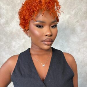 Hazel Wig (13x1) Electric Orange Wig