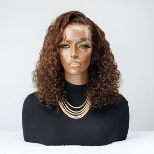 Rose Curl Double Drawn Bob 13×4 (with Color)