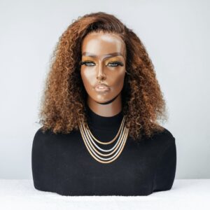 Jerry Curl Bob Wig (13×4) (with Color)