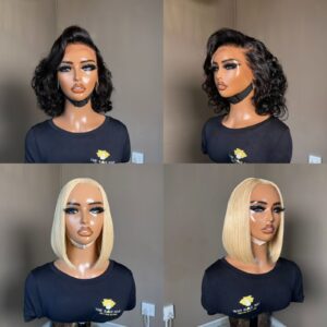 Vogue Wig (13×4) + Kim K DD Bob (2×6) Wig (Beach Blonde)